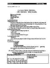 Giáo án Ngữ văn lớp 10 - Tiết 26+27 Ca dao thân thương, yêu thương tình nghĩa - Năm học 2010-2011 - Đỗ Viết Cường